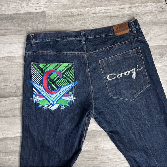 Coggi Jeans Size 44X34 Pockets Y2K Baggy Hip Hop Grunge 00s Streetwear - Picture 1 of 11